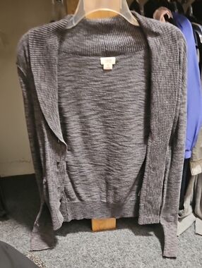 Mossimo Supply Co. Gray Open-Front Cardigan Sweater